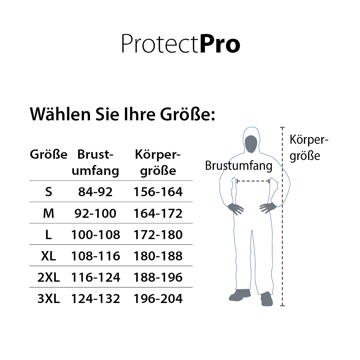 ProtectPro_Groessen Größenübersicht