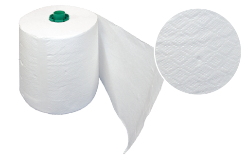 Papierhandtuchrolle mit Hölse für Spendersystem, Außenabrollung